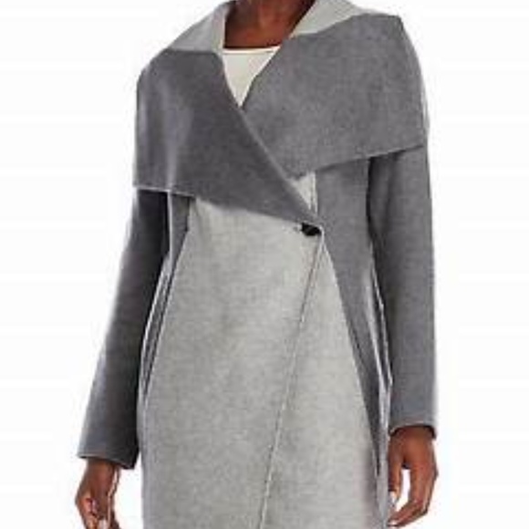 NWT DVF Wrap/Sweater/Coat- Lt&Dark Gray (S) - Picture 5 of 9
